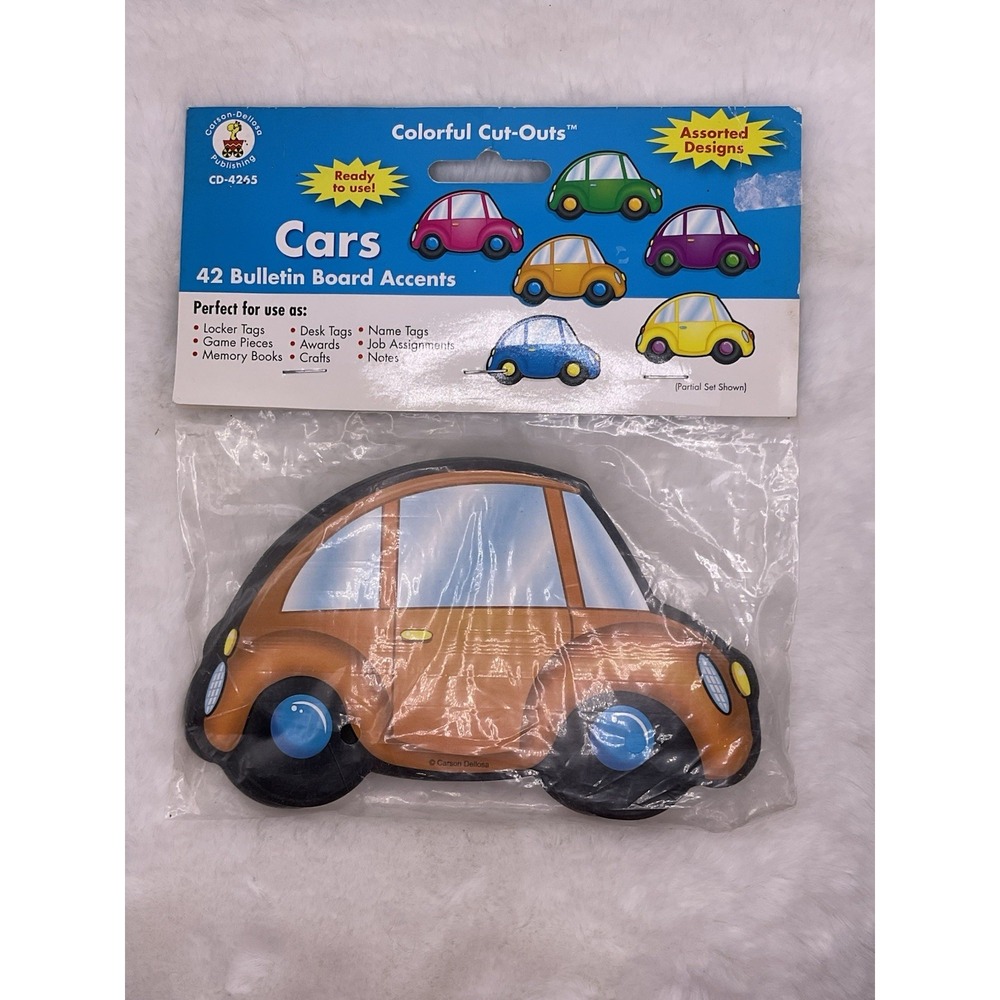 Carson Dellosa Colorful Car Cut-outs Pack Of 42 New Y2K 2000s